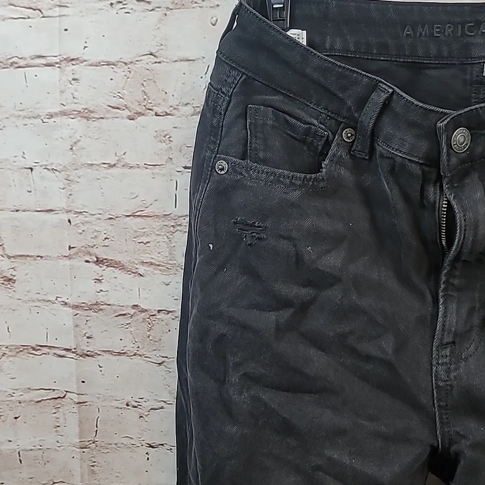American eagle black mom jeans 4 long new nwt - Picture 3 of 7